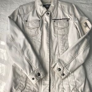 Harley-Davidson Bone-Colored Moto Cotton Jacket